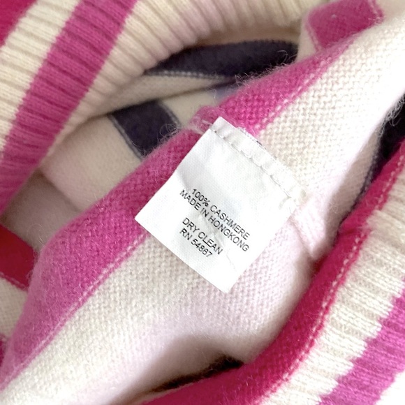 Express Women's Cashmere Striped Turtleneck Long Sleeve Pullover Sweater Size S - Picture 6 of 6